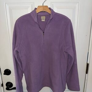L.L. Bean Women's Purple Quarter-Zip Fleece